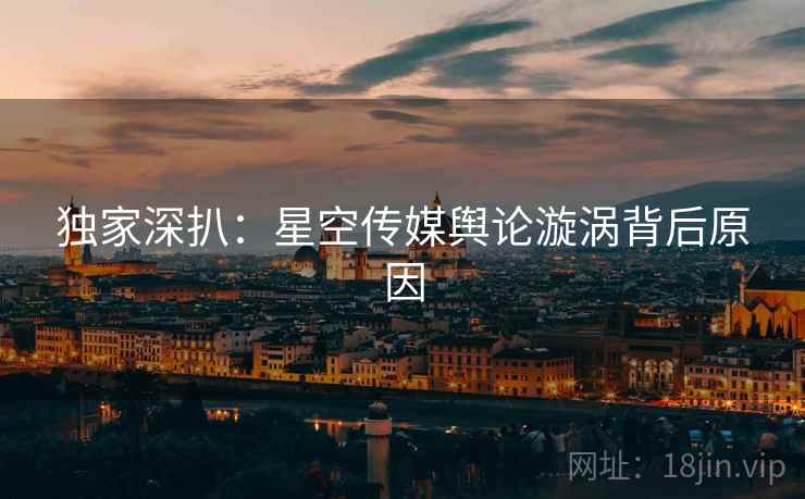 独家深扒：星空传媒舆论漩涡背后原因