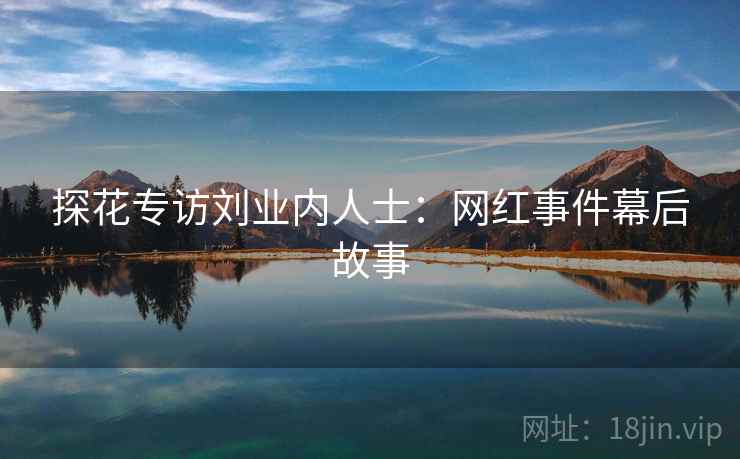 探花专访刘业内人士：网红事件幕后故事