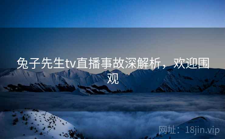兔子先生tv直播事故深解析，欢迎围观