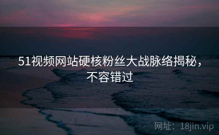 51视频网站硬核粉丝大战脉络揭秘，不容错过
