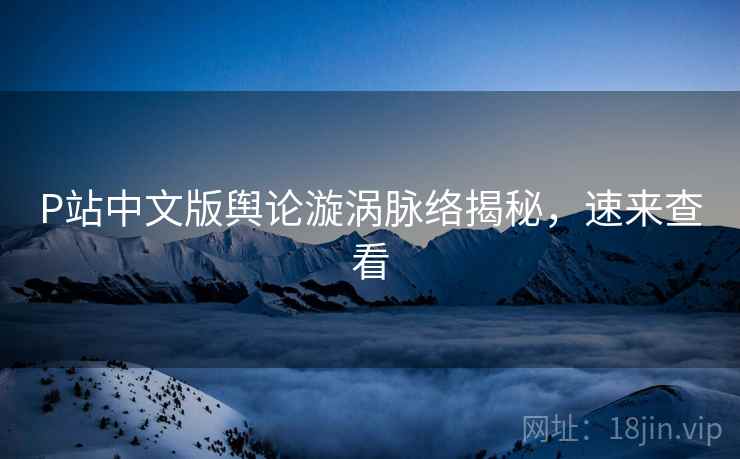 P站中文版舆论漩涡脉络揭秘，速来查看