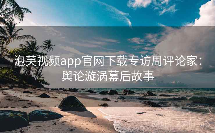 泡芙视频app官网下载专访周评论家：舆论漩涡幕后故事