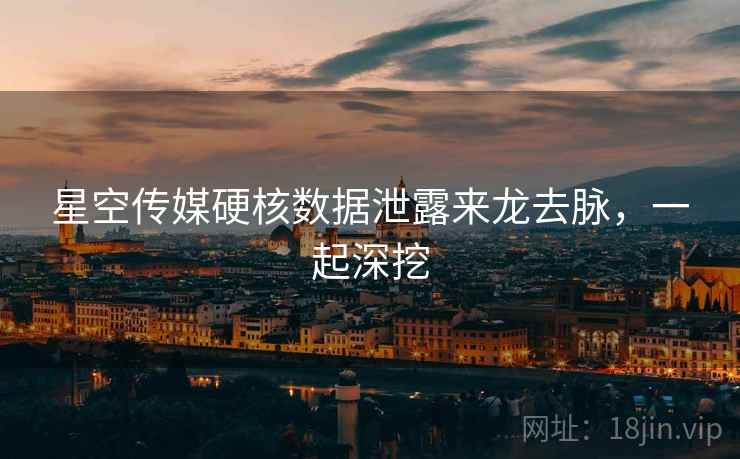 星空传媒硬核数据泄露来龙去脉，一起深挖