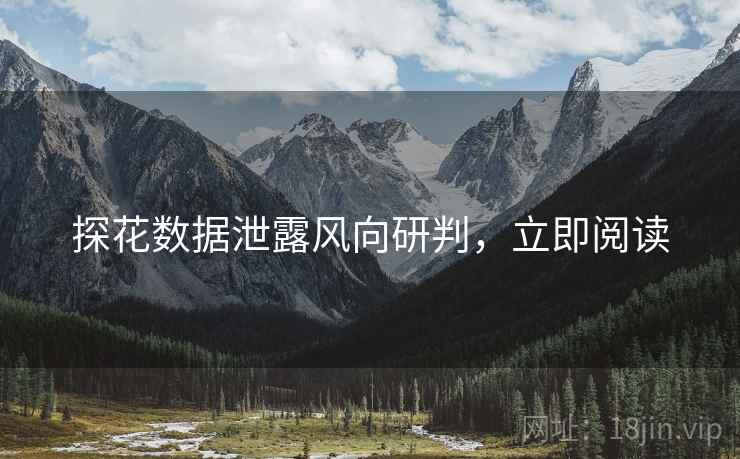 探花数据泄露风向研判，立即阅读