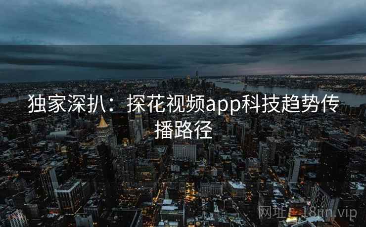 独家深扒：探花视频app科技趋势传播路径